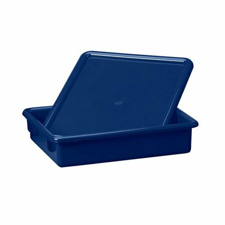JONTI-CRAFT 8066JC 13 1/2'' x 11'' x 3'' Navy Blue Plastic Paper Tray for Paper-Tray Storage Units 5318066
